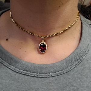 14kt gold dipped choker with pendant